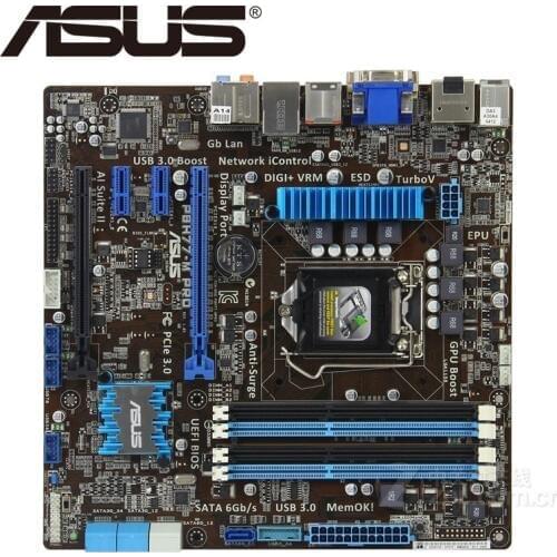 Asus P8H77-M PRO Desktop Motherboard H77 Socket LGA 1155 i3 i5 i7 DDR3 32G uATX UEFI BIOS Original Used Mainboard On Sale