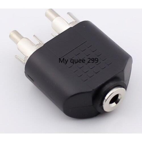 Audio Stereo Converter 2 RCA Male to 3.5mm Jack Female Audio Connector Adapter for Speaker Amplifier AUX Earphone Headphone