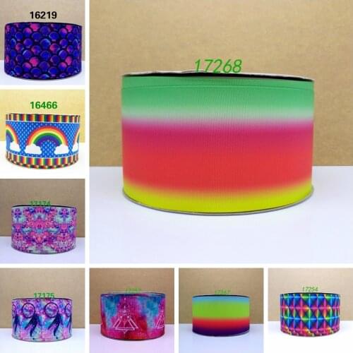 Free shipping 50 yard cartoon printed grosgrain ribbon 17268