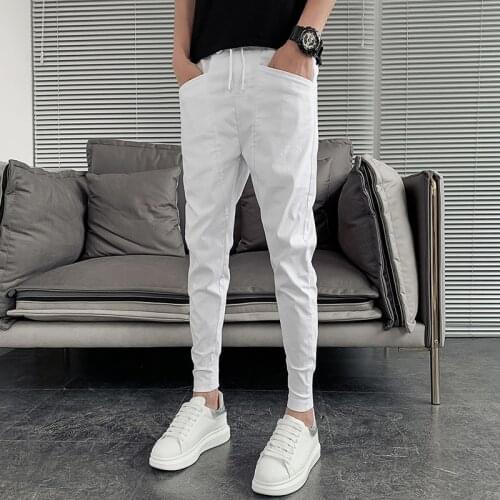 2021 Summer Mens Harem Pants Fashion Slim Hip Hop Casual Pants Mens Big Pockets with Streetwear Jogging Mens Clothing