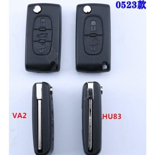 DAKATU Car Key Remote Flip Key Shell Case 2/3 Buttons CE0523 For Peugeot 308 207 307 3008 5008 807 For Citroen C2 C3 C4 C5