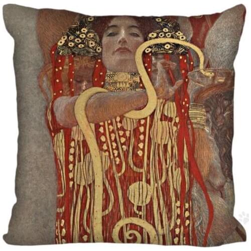 H+P#94 New Hot Custom Pillowcase Gustav Klimt #3 soft 35x35 cm (One sides) Pillow Cover Zippered SQ01003@H094