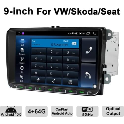 JOYING 9"Autoradio Android 10 Car Radio Stereo Head Unit For VW Skoda Rapid Passat Polo Golf Multimidia 4G Carplay Android Auto