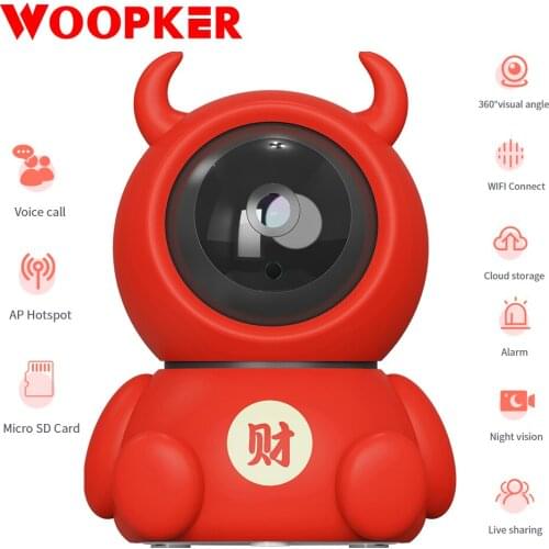 3MP PTZ Wifi IP Camera Indoor Auto Tracking Camera Cute Home AI Human HD Video Surveillance Baby Monitor Pet CCTV 360
