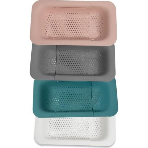 Multifunctional Plastic Retractable Colander Kitchen Sink Strainer Tools