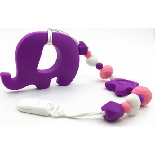 New elephant teething toys Silicone Baby pendant or Accessory for Baby Carrier Food Grade Silicone Carrier pendant necklace