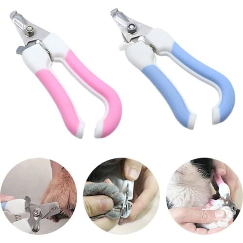 Professional Pet Nail Clippers Dog Cat Stainless Steel Two-color Labor-Saving Nail Clippers Convenient Beauty Cleaning Supplies