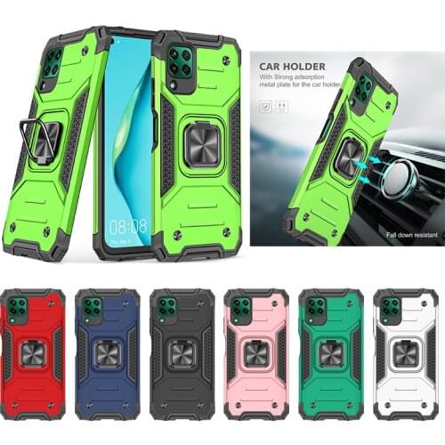 Shockproof Case for Huawei P40 Lite Case Shockproof Armor Cover on Huawei P40 Lite Pro Plus Mate 40 Magnetic ring Holder Case