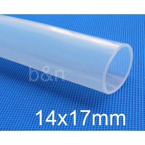 14mm ID 17mm OD 14x17 Transparent Food Grade Medical Use FDA Silicone Rubber Flexible Tube / Hose silicon tubing