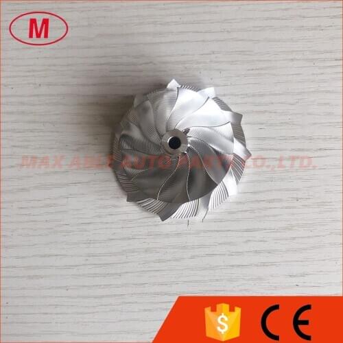 RHF5 reverse 11+0 blades 49.50/63.80mm Point milling,snake curve,high performance aluminum 2618/milling/billet compressor wheel