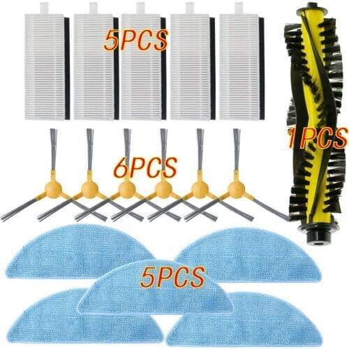 Side Brush Hepa Filter Mop Cloths Roller Brush for Neatsvor X500 Robot Vacuum Cleaner Accessories Roller Brush for Neatsvor