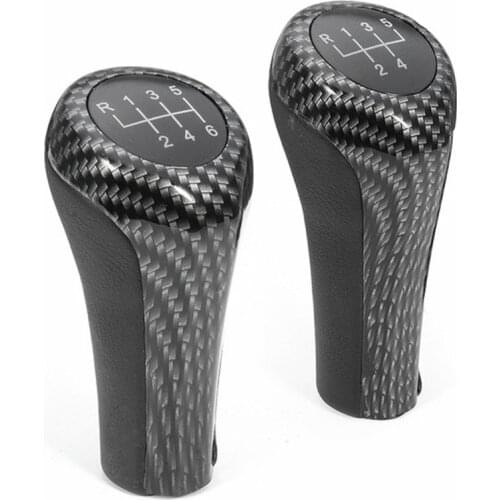 For BMW Black Carbon Fiber M Standard 5 / 6 Speed Gear Head Shift Lever Handball Knob Gear Stick Shift Knob Car Accessories