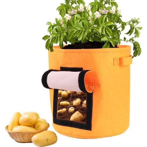 Potato Planting Bag Portable urban Vegetable Planting Bag Balcony Carrot tomato Growing Bag Non-woven Cloth Fabric Garden Supply