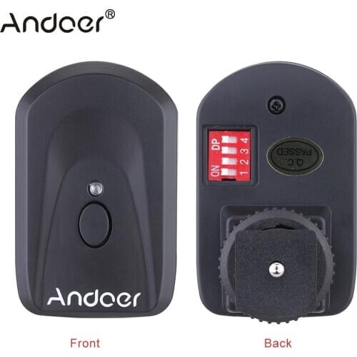 Andoer PT-04GY 16 Channel Universal hot shoe interface Wireless Remote Flash Trigger Set 1 Transmitter +3 Receivers +1 Sync Cord