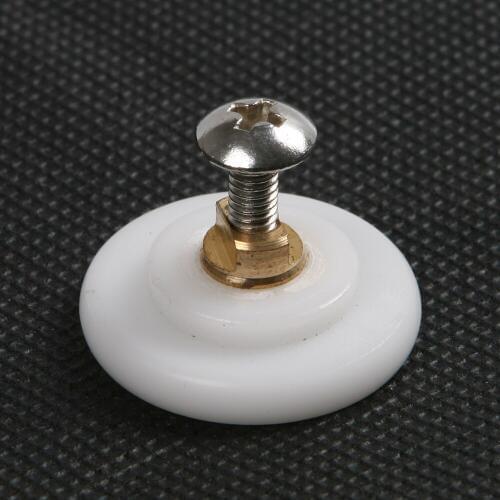 Top Quality 1/4pcs Nylon and Copper White 9.5mm Bathroom Shower Door Slide Roller Runner Wheel Noiseless for 6~8mm Glass Hole