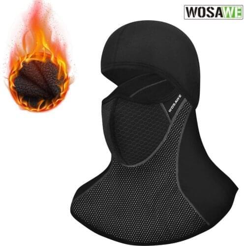 WOSAWE Cycling Balaclava Windrproof Riding Motorcycle Ski Outdoor Sports Thermal Headgear Full Face Mask Neck Warmer Helmet Cap