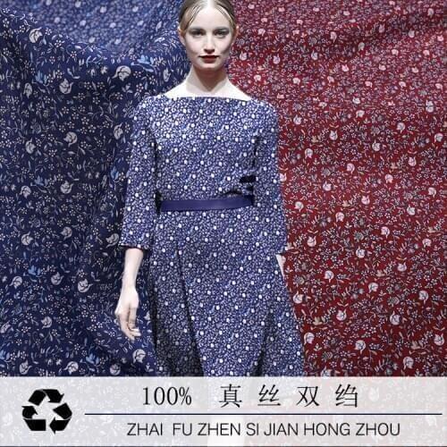 114CM * 50CM Thickness 16 M / M Summer Digital Printing Silk Crepe -De-Chine 100% Mulberry Silk Crepe -De-Chine Flag Fabric