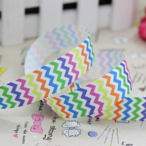 7/8'' Free shipping chevron printed grosgrain ribbon hair bow diy party decoration wholesale OEM 22mm B259