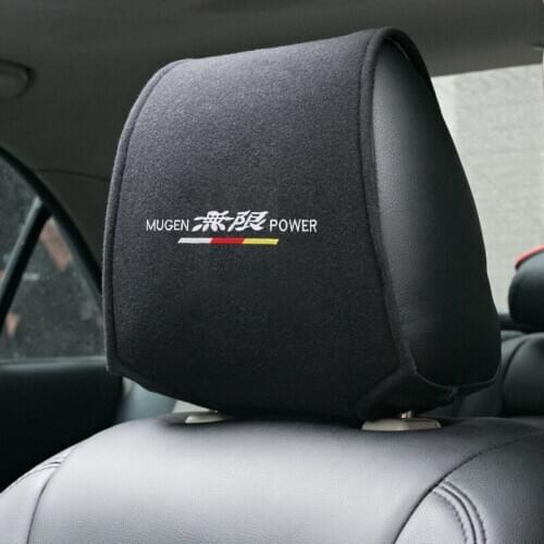 1pc Car Interior Decoration Accessories Headrest Cover Strip Case For Honda Civic Mugen Power Fit Accord Auto Pad Car Seat Cover