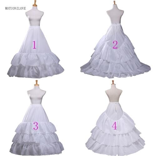 Free shipping White Hoops Petticoat Crinoline Slip Underskirt For Wedding Dress Bridal Gown Cheap Wedding Accessories In Stock