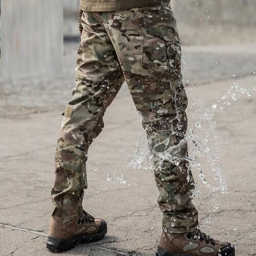 Tactical Military Camouflage Cargo Pants Men Rip-Stop Anti-pilling Army Combat Trousers Breathable Pants splashing water proof
