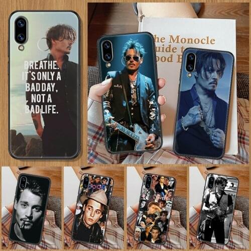 Johnny Depp Phone Case For Huawei Honor 6A 7A 7C 8A 8X 8 9 9X 10 10i 20 Lite Pro black tpu shell trend prime soft back painting