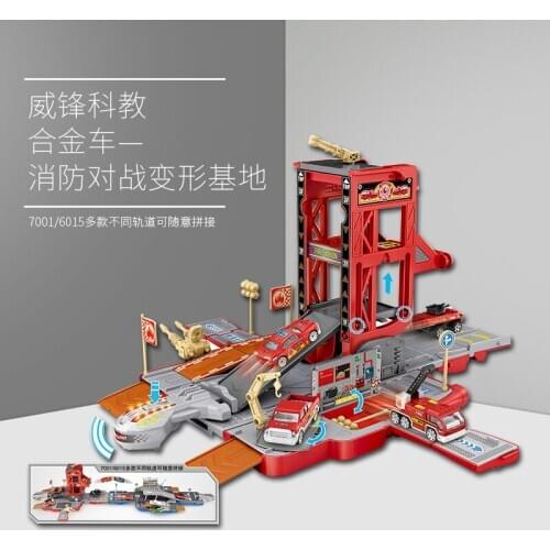 Childrens Plastic Parking Set Three-dimensional Multi Car Assembly Rail Car Parent-child Interaction Gift Kids Puzzle Toys Bb50