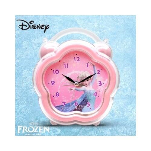 Disney Frozen Aisha Childrens Alarm Clock Students Cute Cartoon Bedside Music Nightlight Hour Clock
