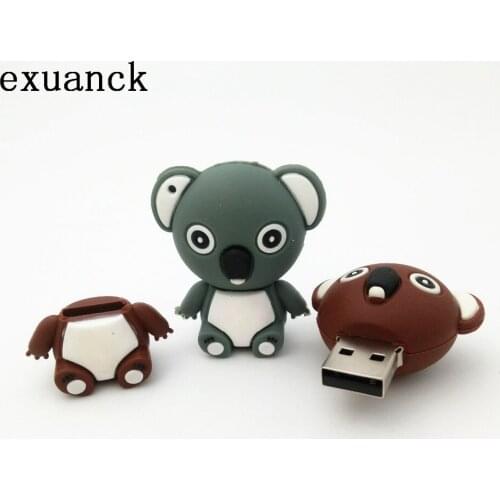Exuanck 10pcs usb 2.0 4GB 8GB 16GB usb flash drive cute cartoon koala model usb sticks pendrive memorys gift u disk