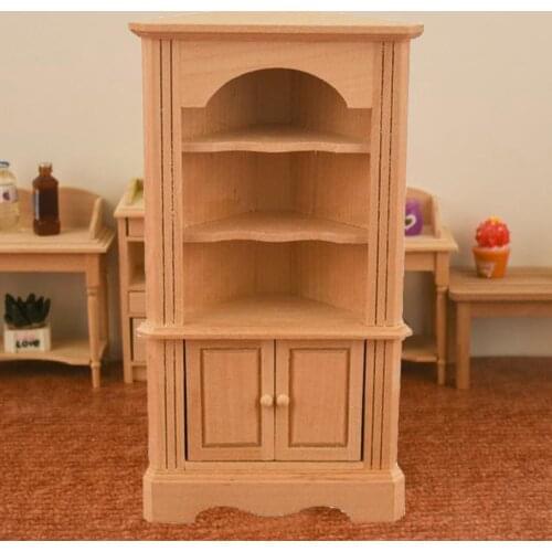 1/12 Scale Dolls House Crafts Classic Unpainted Wood Cabinet Cabinet Furniture