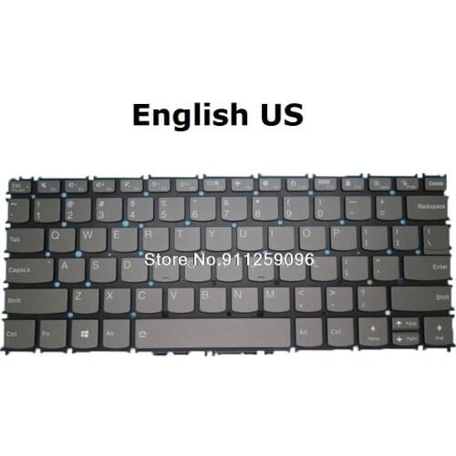 Laotop Keyboard For Lenovo For Ideapad Yoga Slim 7-13ACN05 Yoga Slim 7-13ITL05 Yoga Slim 7 Carbon 13ITL5 English US Backlit Gray