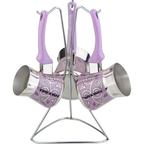 DOLBOVI 3 PCs Coffee Pot Team Lilac Özkent Violet turkse koffie pot french jug turkish coffee maker moka pot coffee maker coffee tea kettle pot coffee pot portable coffee maker espresso pots pour over coffee moka pot