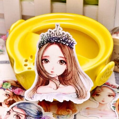 13pcs Beautiful Girl Sticker Self-made Scrapbooking Decorative Sticker decoration /waterproof paper stickers