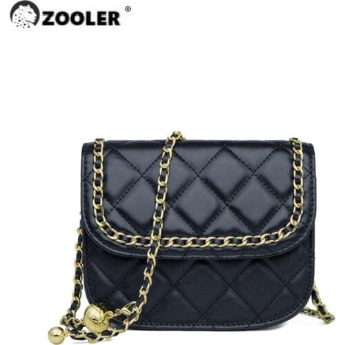 Limited Offer! ZOOLER Exclusively Cow Leather Women Shoulder Bags Royal Cow Handbag Ladies Bag Elegant Black Purses#SC686
