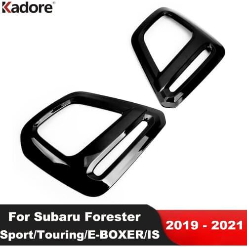 Front Fog Light Lamp Cover Trim For Subaru Forester Sport/Touring/E-BOXER/IS 2019 2020 2021 Black Car Foglight Trims Stickers