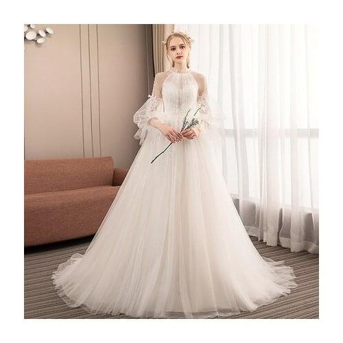 Luxury white embroidery princess fairy lantern sleeve ball gown opera medieval Renaissance Victoria dress ball gown