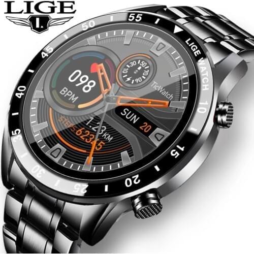 LIGE 2021 Fashion Full Circle Touch Screen Men Smart Watches Waterproof Sports Fitness Watch Luxury Bluetooth Phone Smart Watch
