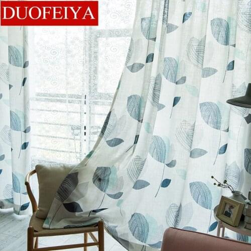 Modern boutique curtains for living dining room bedroom simple bamboo cloth printing curtain fabric