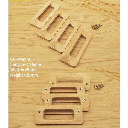 10Pcs/Lot Solid Wood Beech Kitchen Cupboard Furniture Cabinet Drawer Handle Pull Knob Unpainted Face Mount
