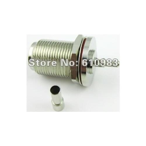 10 pieces/lot) N Crimp Jack bulkhead RF coaxial connector straight for LMR100
