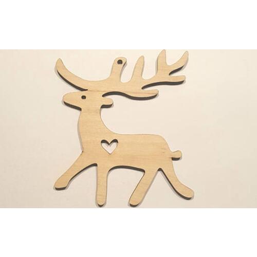 50 pcs High quality christmas wooden reindeer yard decorations cut out wooden christmas tree decoration