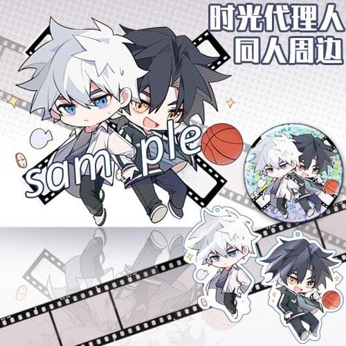 Anime Shiguang Daili Ren Cheng Xiaoshi Lu Qiao Ling Guang Keychain Stand Figure Model Plate Acrylic Cartoon Desk Decor Cartoon