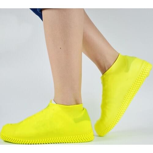 Recyclable Silicone Overshoes Reusable Waterproof Rainproof Shoes Covers Rain Boots Unisex Non-slip Insole For Outdoor Camping
