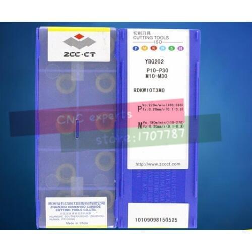 Free Shipping RDKW10T3MO YBG202 (40pcs/Lot) cemented carbide milling cut tool cnc machinery part for metal cutting