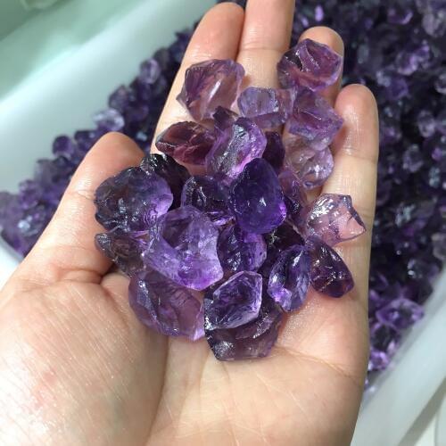 Brazil natural rough amethyst quartz specimen reiki healing crystals mineral rock tumbled stone rough gemstones DIY jewelry