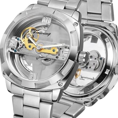 Forsining 2021 Mens Watches Luxury Top Brand Tourbillon Automatic Mechanical Skeleton Watches Mens Watches Wristwatches Clock