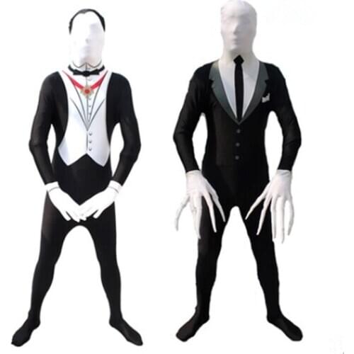 Black invisible tight jumpsuits Halloween cosplay clothing carnival costumes for men zentai bodysuit funny party
