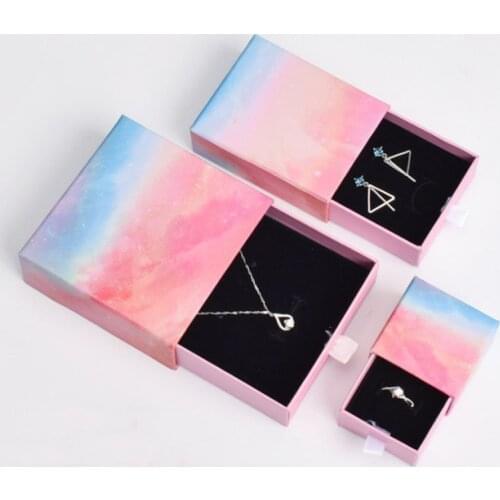 Color Box For Jewelry 30pc/lot Hard Paper Drawer Storage gIft box Jewelry organizer box Engagement Ring For Earrings Necklace
