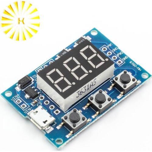 DC5-30V/Micro Usb 5V Power Independent PWM Generator 2 Channel Dual Way Digital LED Duty Cycle Pulse Frequency Board Module
