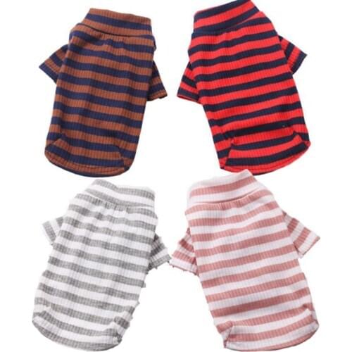 Dog Striped Elasticity Sweater Pet Dogs Hoodie Autumn Winter Clothes Cat Small Labrador Teddy Cotton Costume XS-XXL DOGGYSTYLE